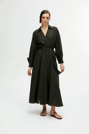 Robe Longue Ceinturée