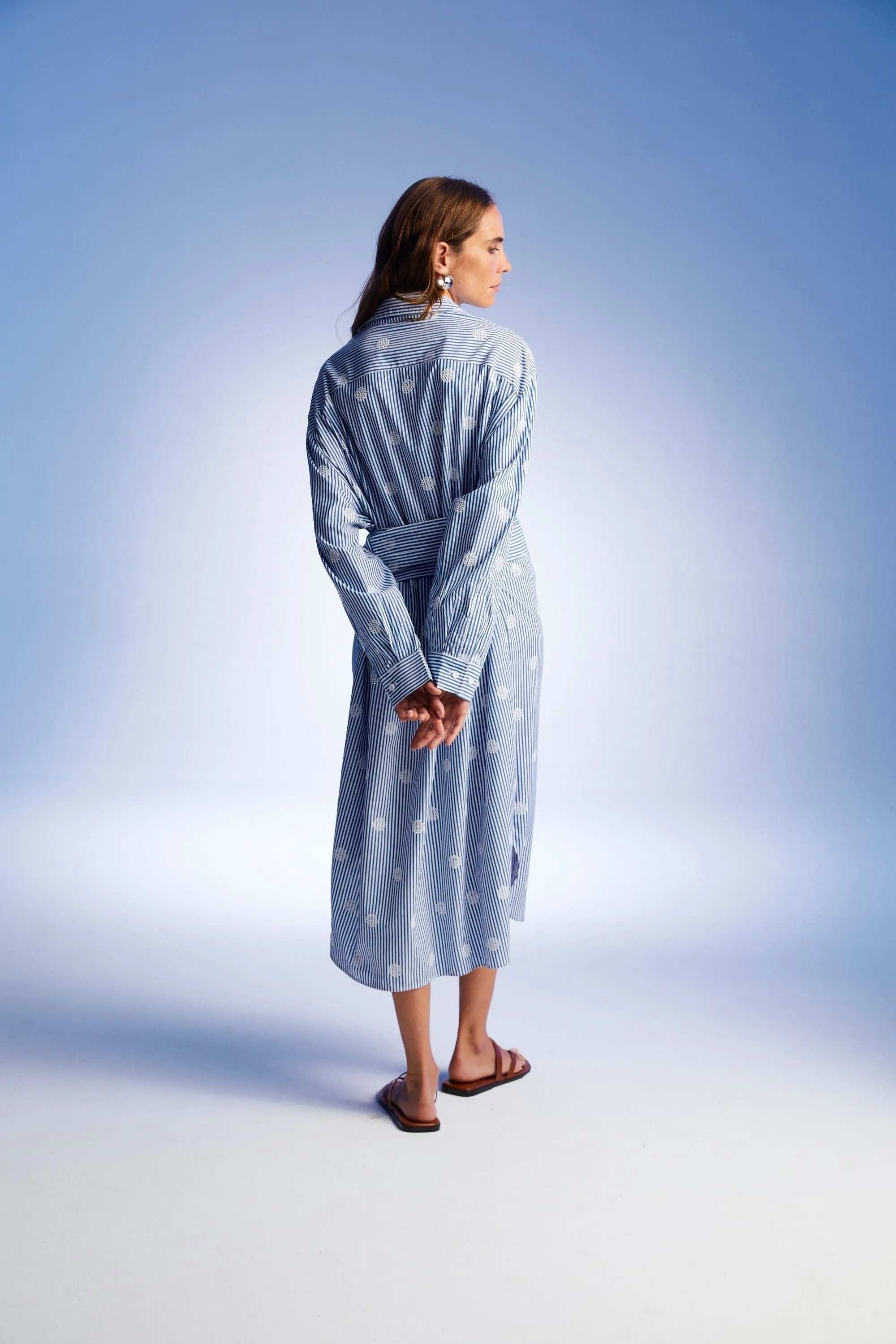 Robe chemise ceinturée
