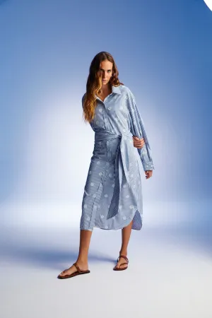 Robe chemise ceinturée