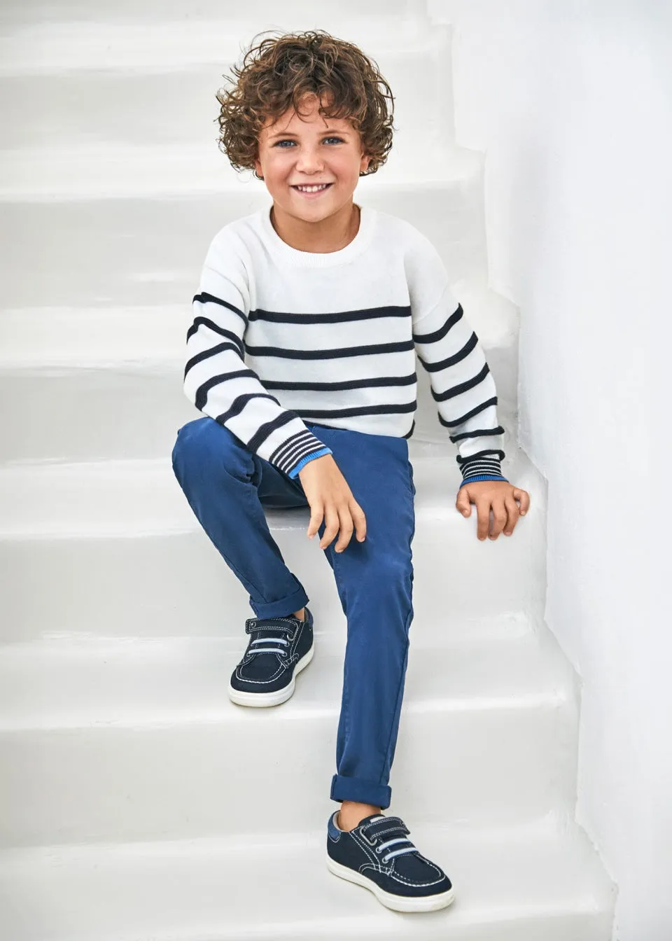 Pantalon Chino Slim en Coton de Qualité Supérieure - Cyan par Mayoral - VENTE FINALE