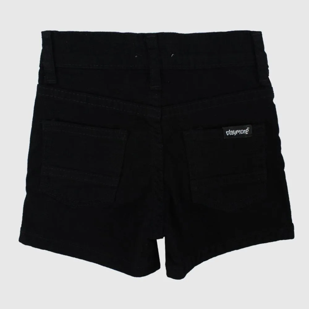 Short en Gabardine Noire