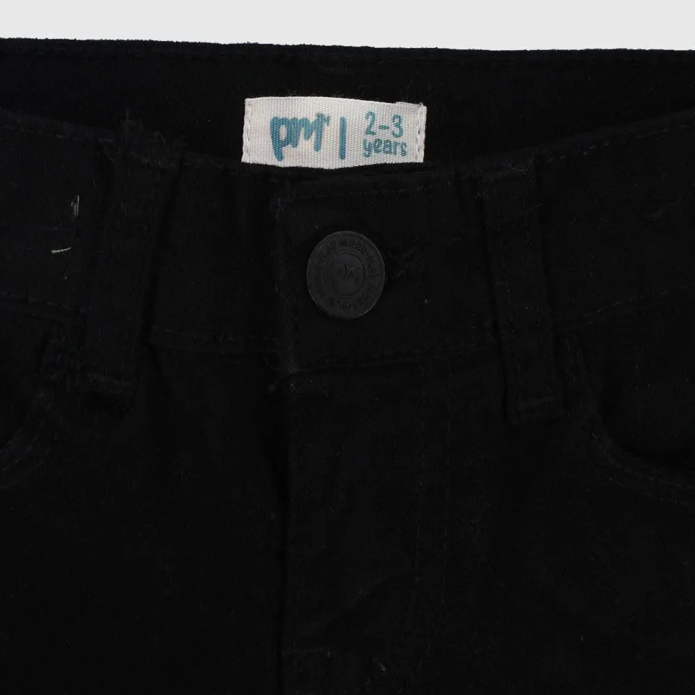 Short en Gabardine Noire