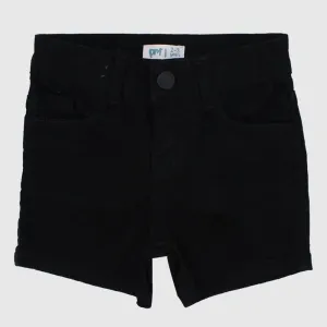 Short en Gabardine Noire