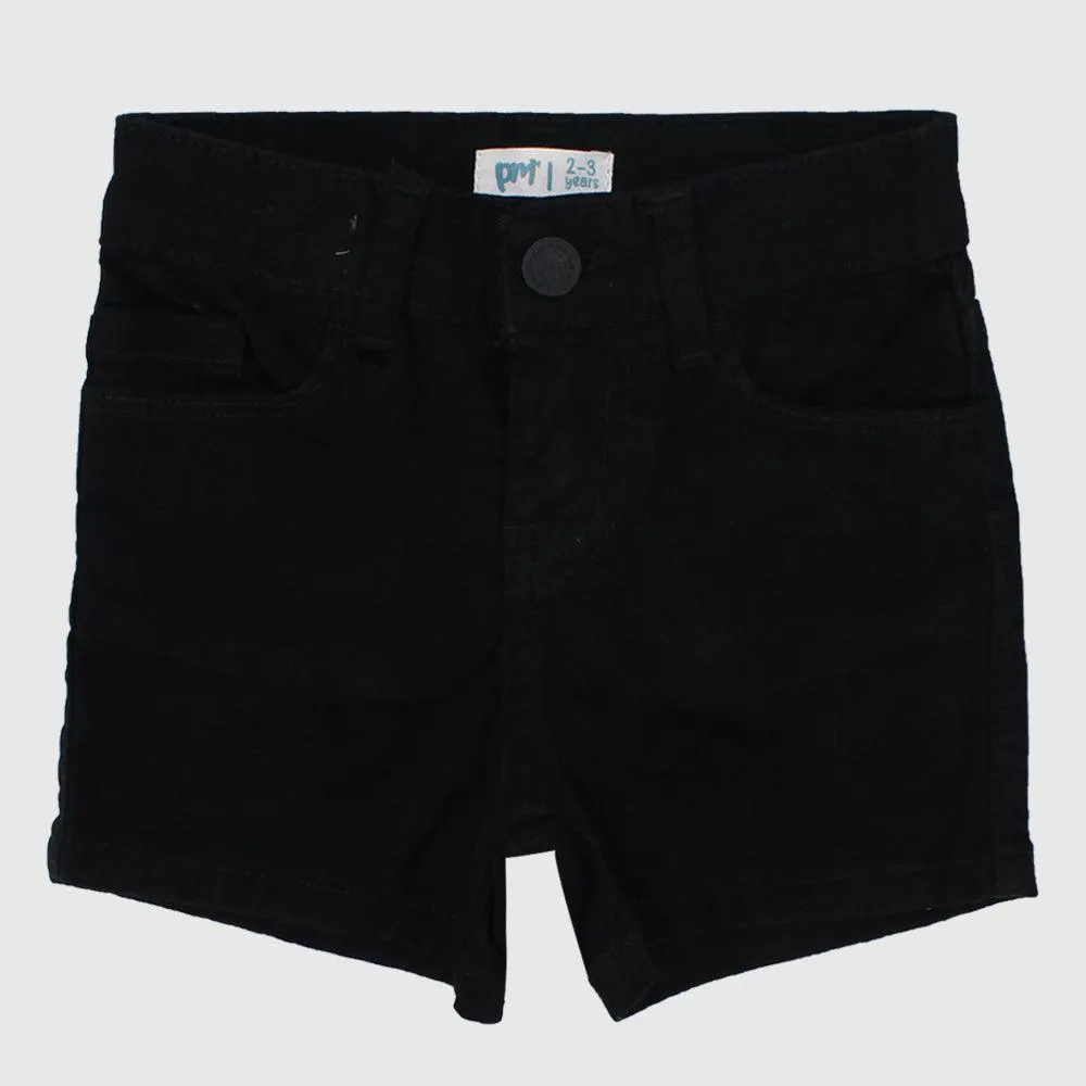 Short en Gabardine Noire