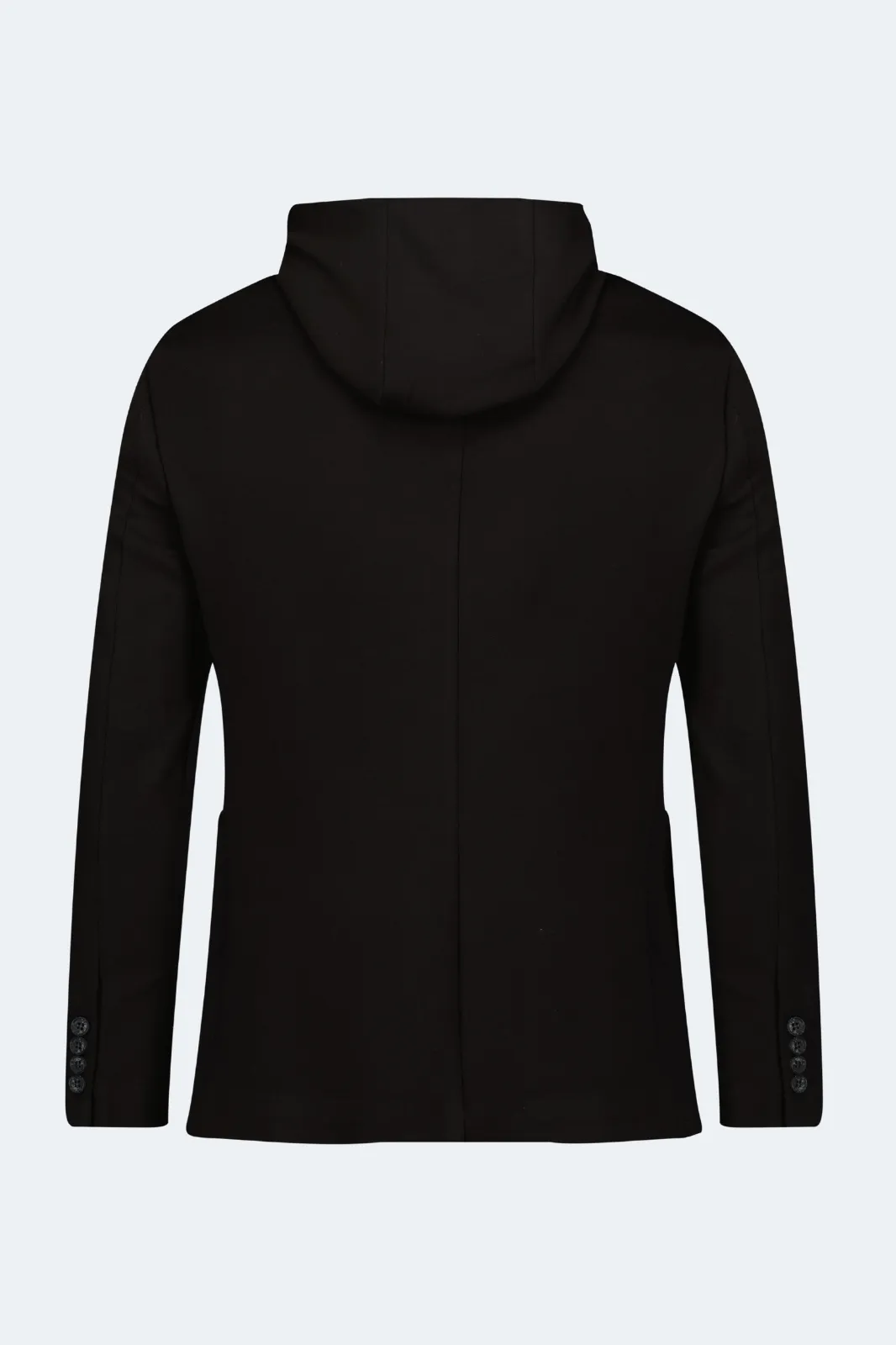 Veste sport à capuche boutonnée en tricot noir