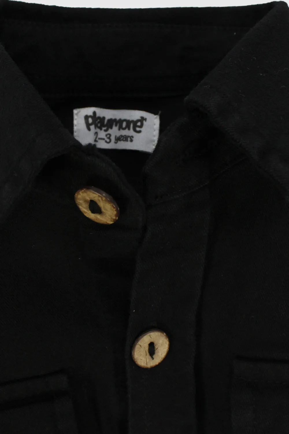 Chemise longue noire à manches longues
