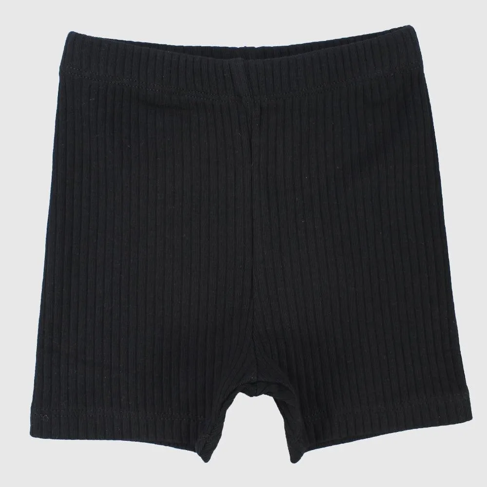 Short noir à côtes