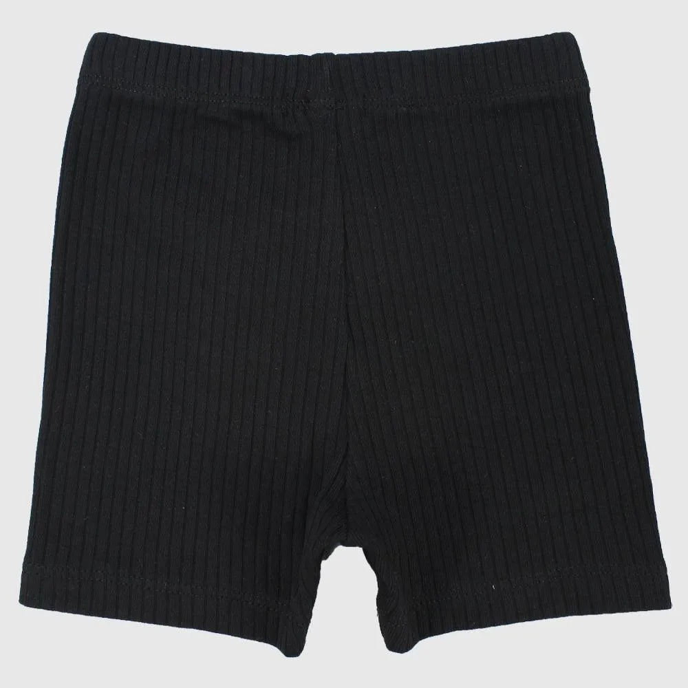 Short noir à côtes