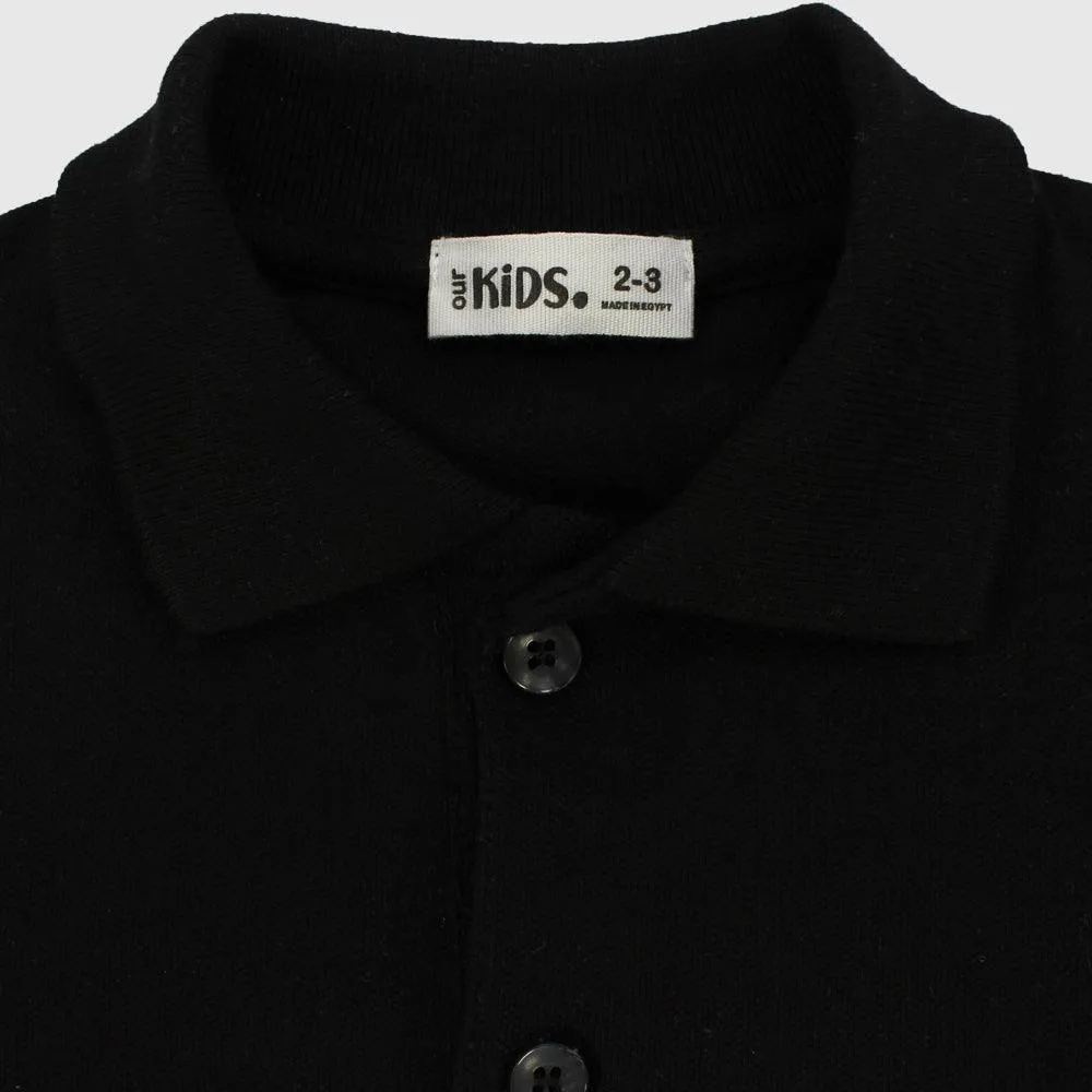 Polo à manches courtes noir