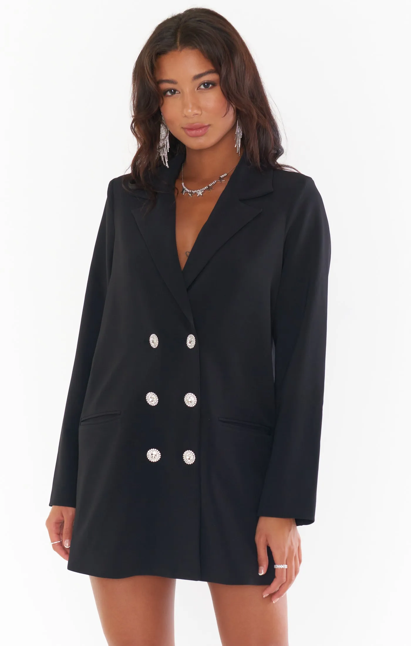 Robe Blazer Pailletée ~ Tailleur Noir