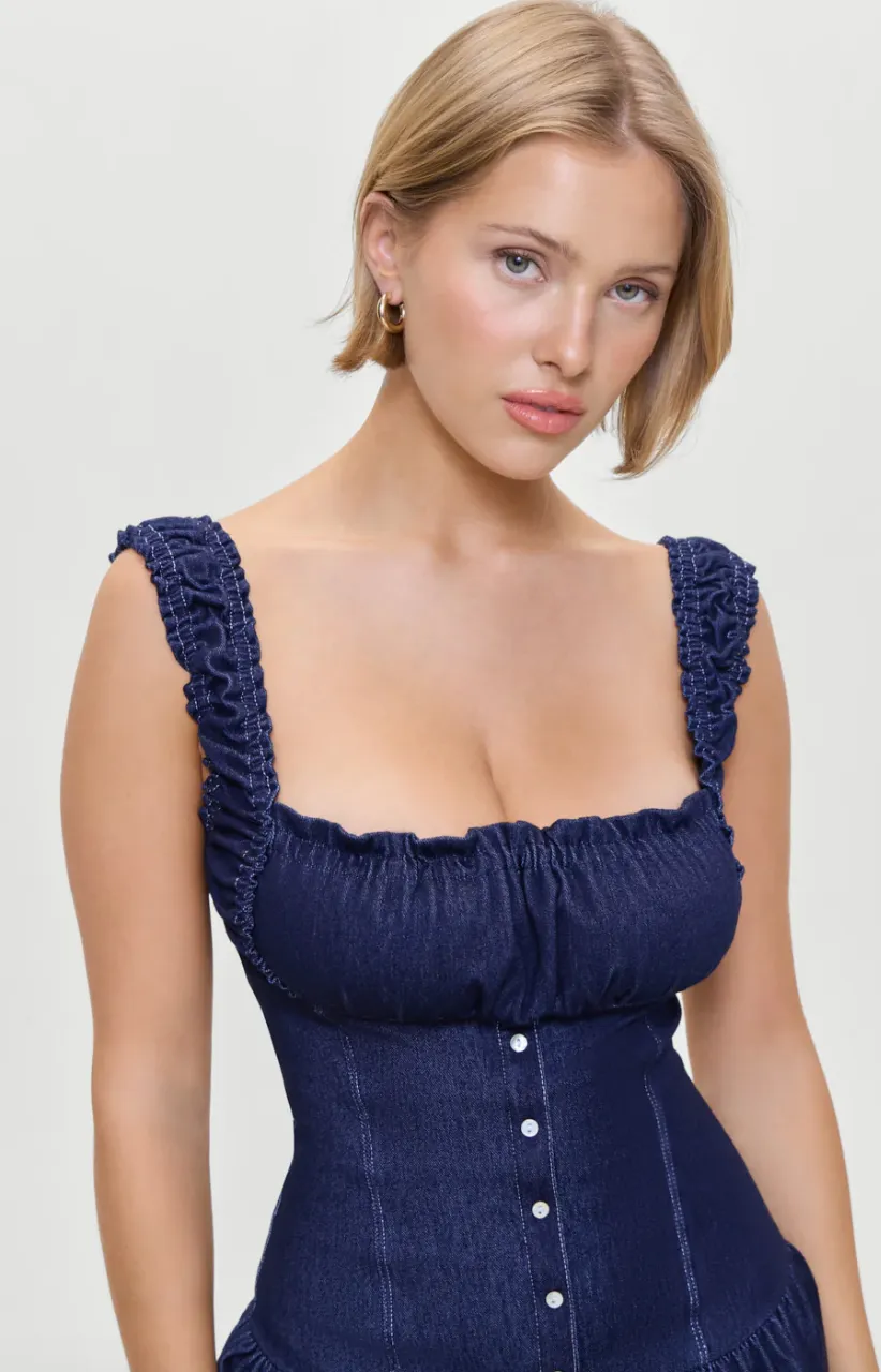 Robe Mini Christa Bleue ou Noire par Frankie's Bikinis