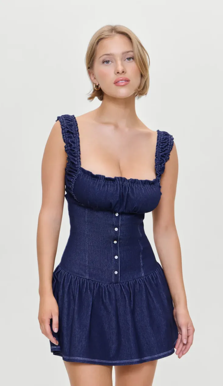 Robe Mini Christa Bleue ou Noire par Frankie's Bikinis