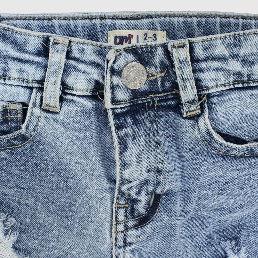 Shorts en Jean Bleu Déchiré