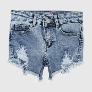 Shorts en Jean Bleu Déchiré