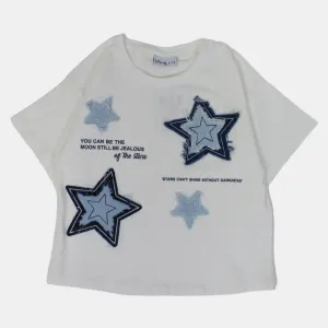 T-shirt en coton à manches courtes Blue Stars