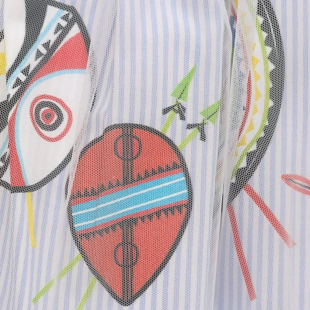 Costume Jupe à Rayures Bleues