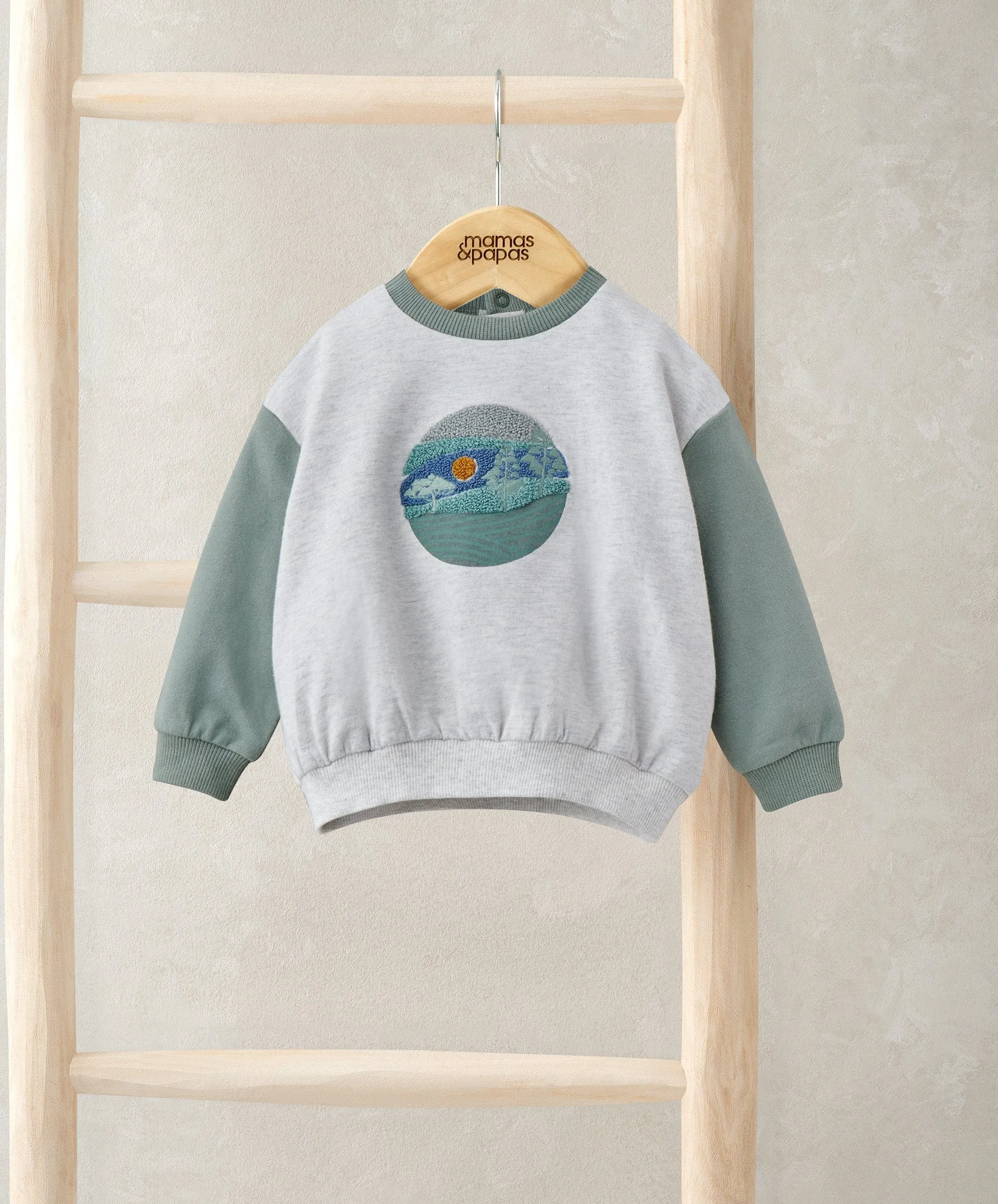 Sweat à capuche détail boucle - Bleu
