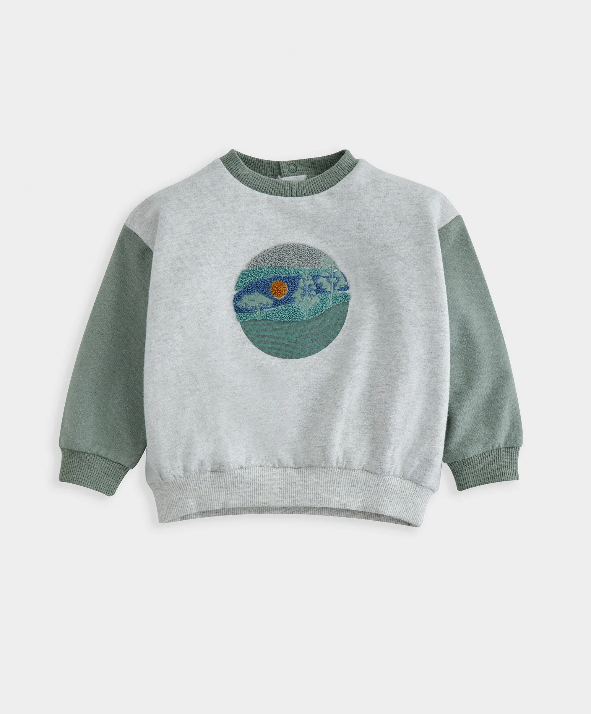 Sweat à capuche détail boucle - Bleu