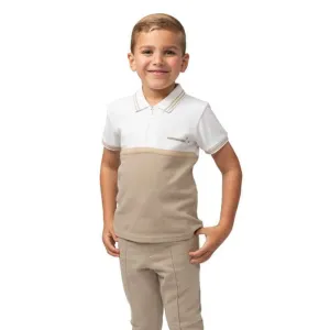 Ensemble Polo Zip Beige pour Garçons