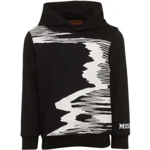 Sweat à capuche noir et blanc pour garçons