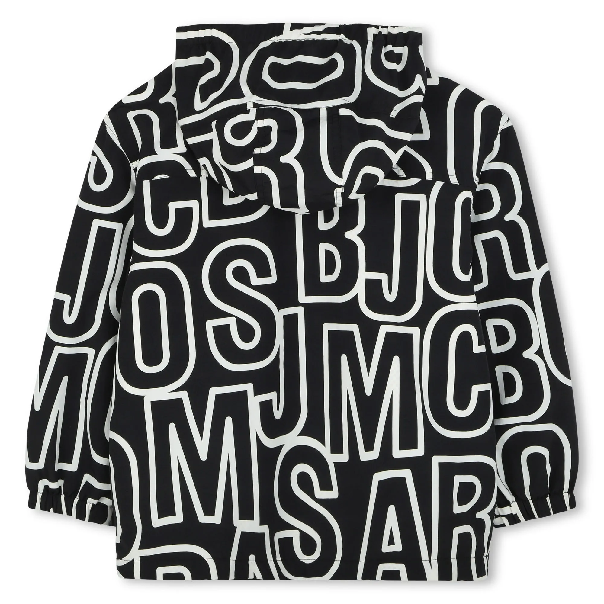 Veste coupe-vent à capuche avec logo pour garçons - Noir