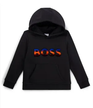 Pull à capuche noir pour garçons