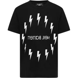 T-shirt pour garçons avec éclair noir