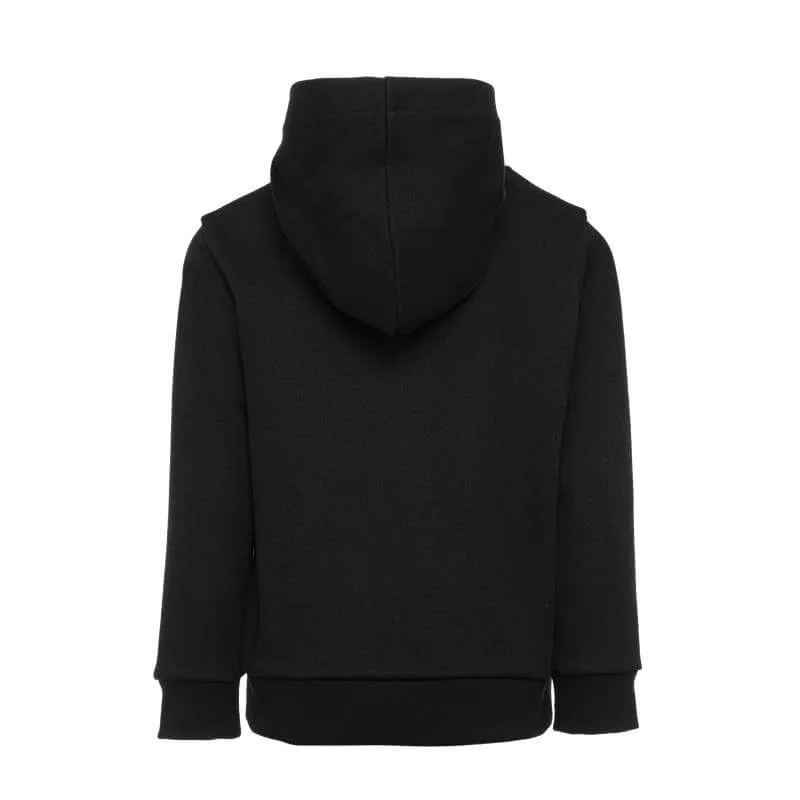 Pull à capuche noir avec logo pour garçons