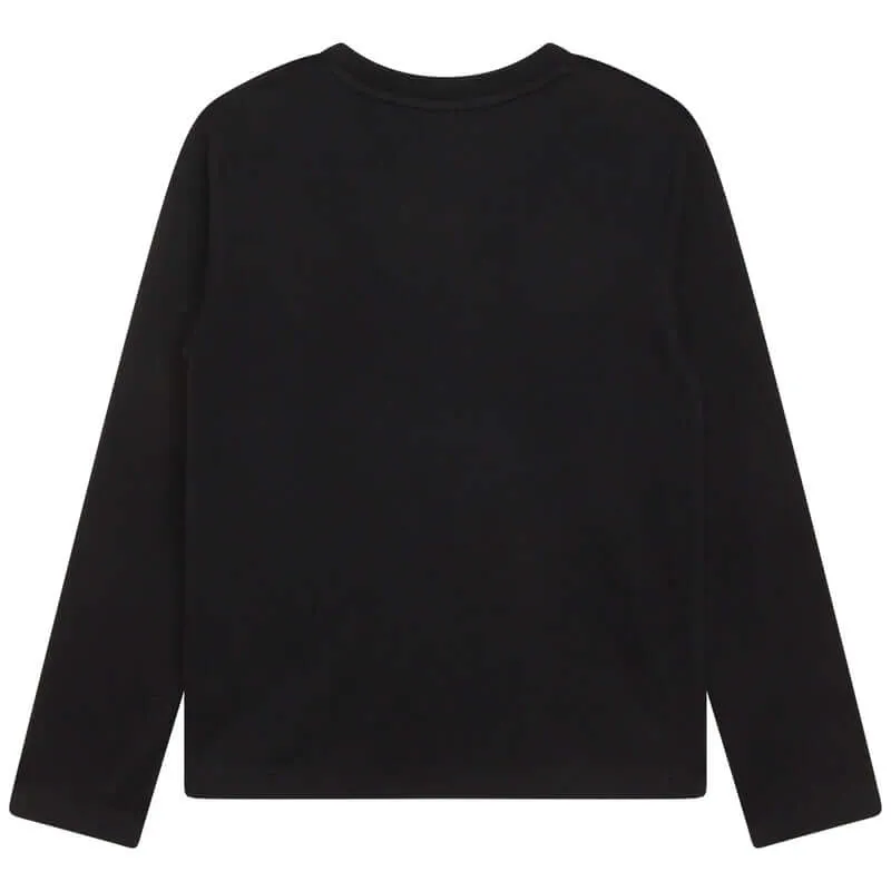 T-shirt à manches longues noir pour garçons