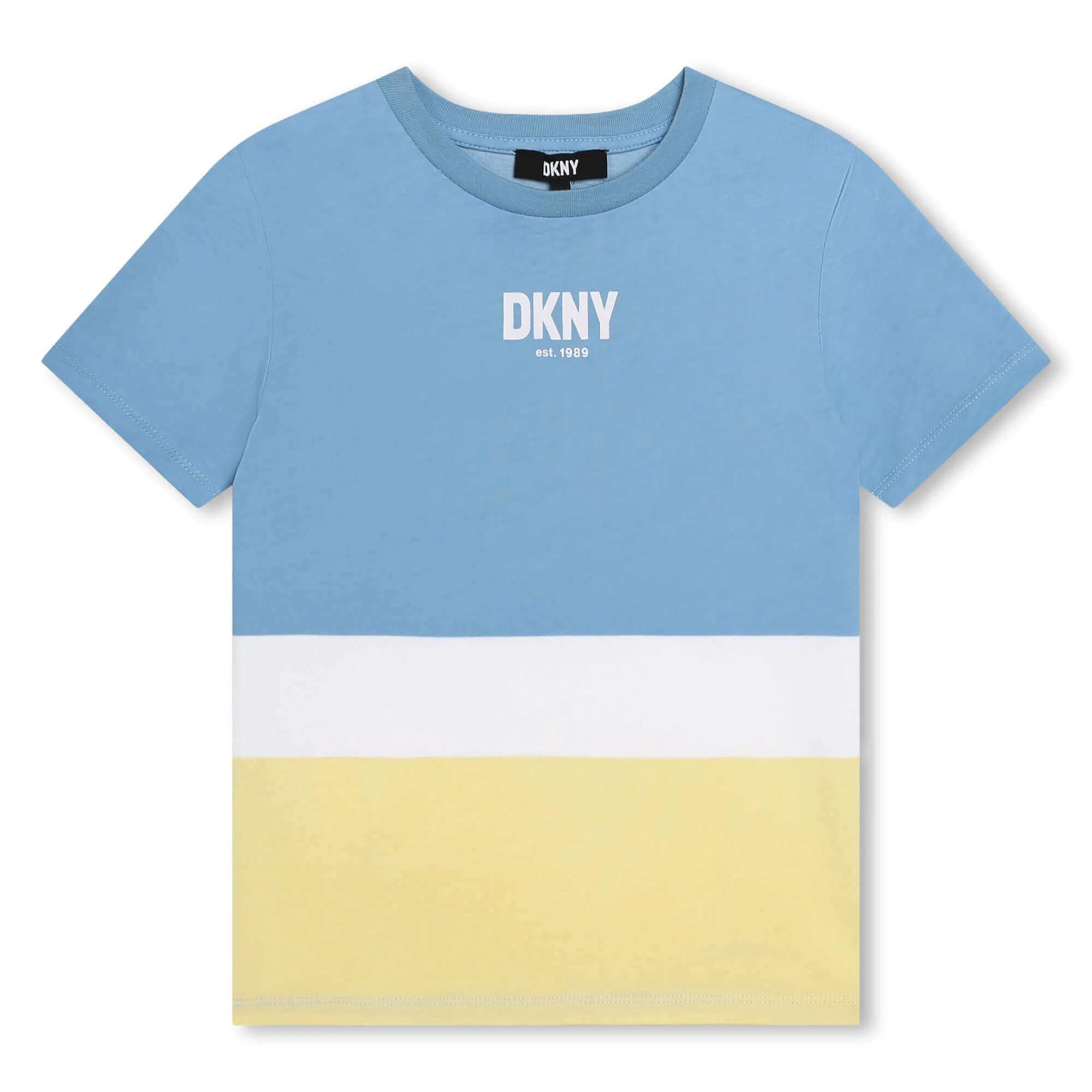 T-shirt à bloc bleu et citron pour garçons