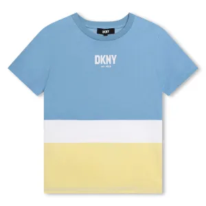T-shirt à bloc bleu et citron pour garçons