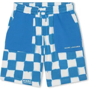 Shorts à carreaux bleu et blanc pour garçons