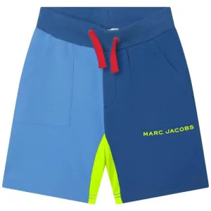 Short Garçon à Blocs de Couleur Bleu