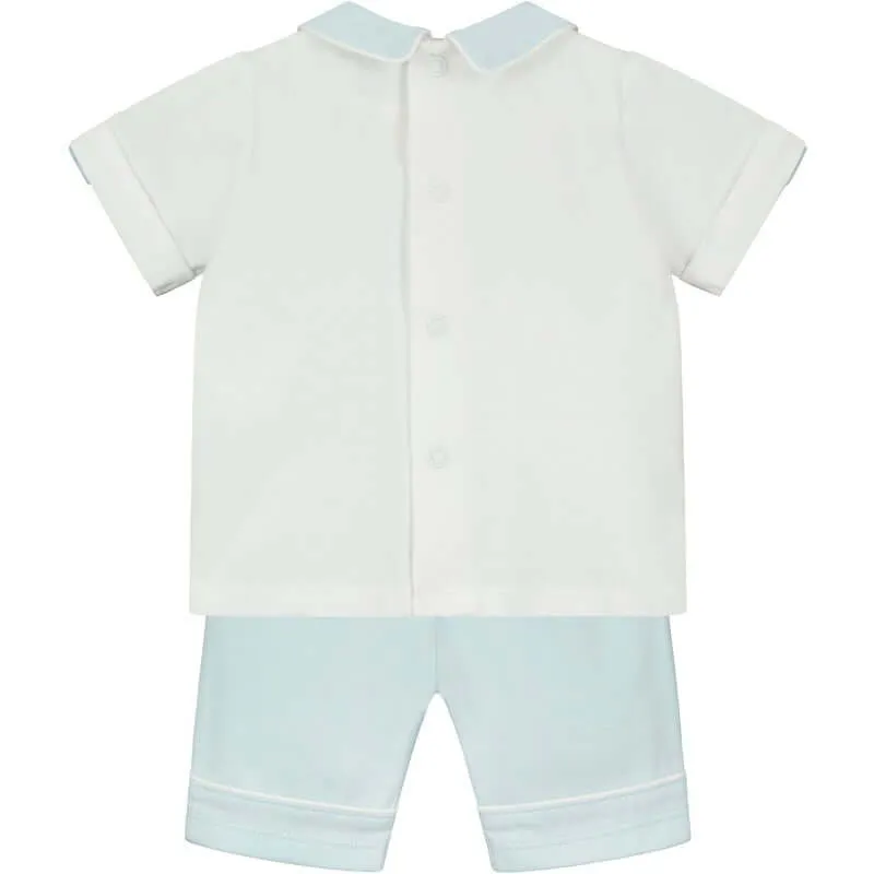 Ensemble de shorts imprimés cheval en coton bleu pour garçons