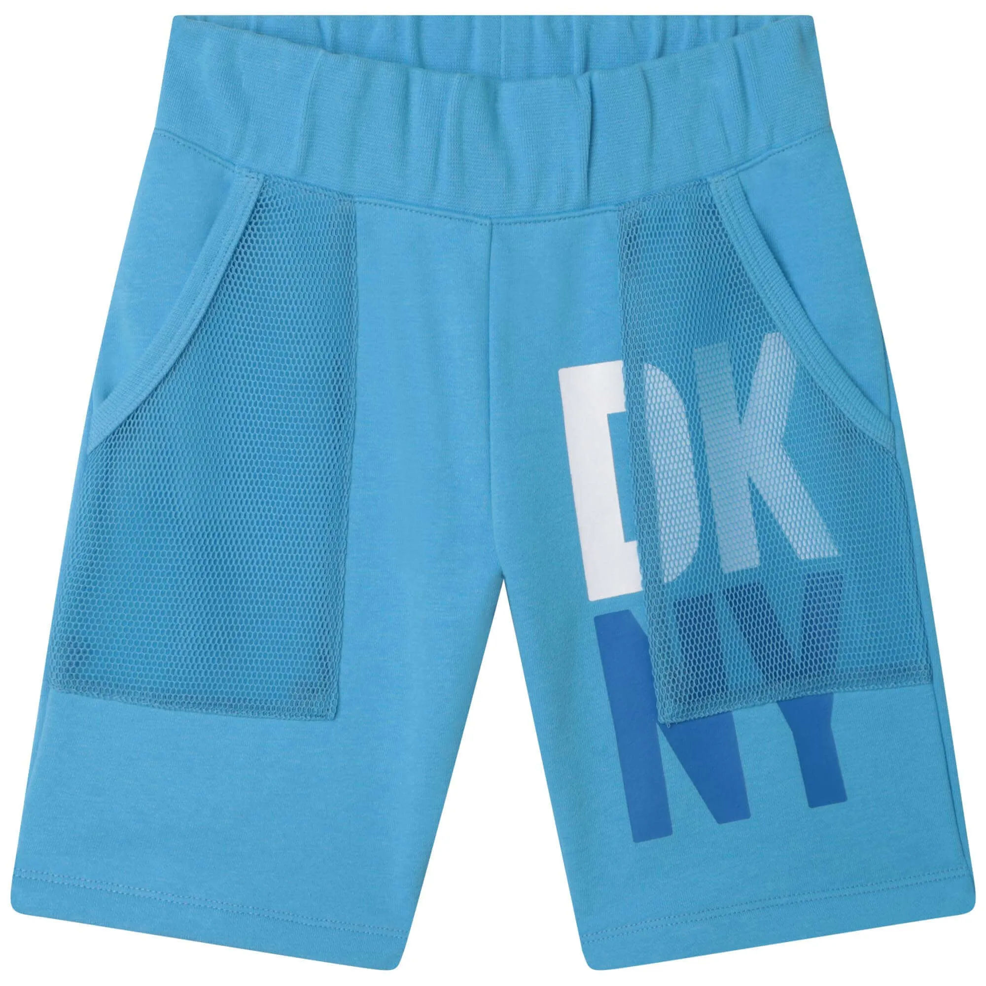 Shorts en coton bleu avec logo pour garçons