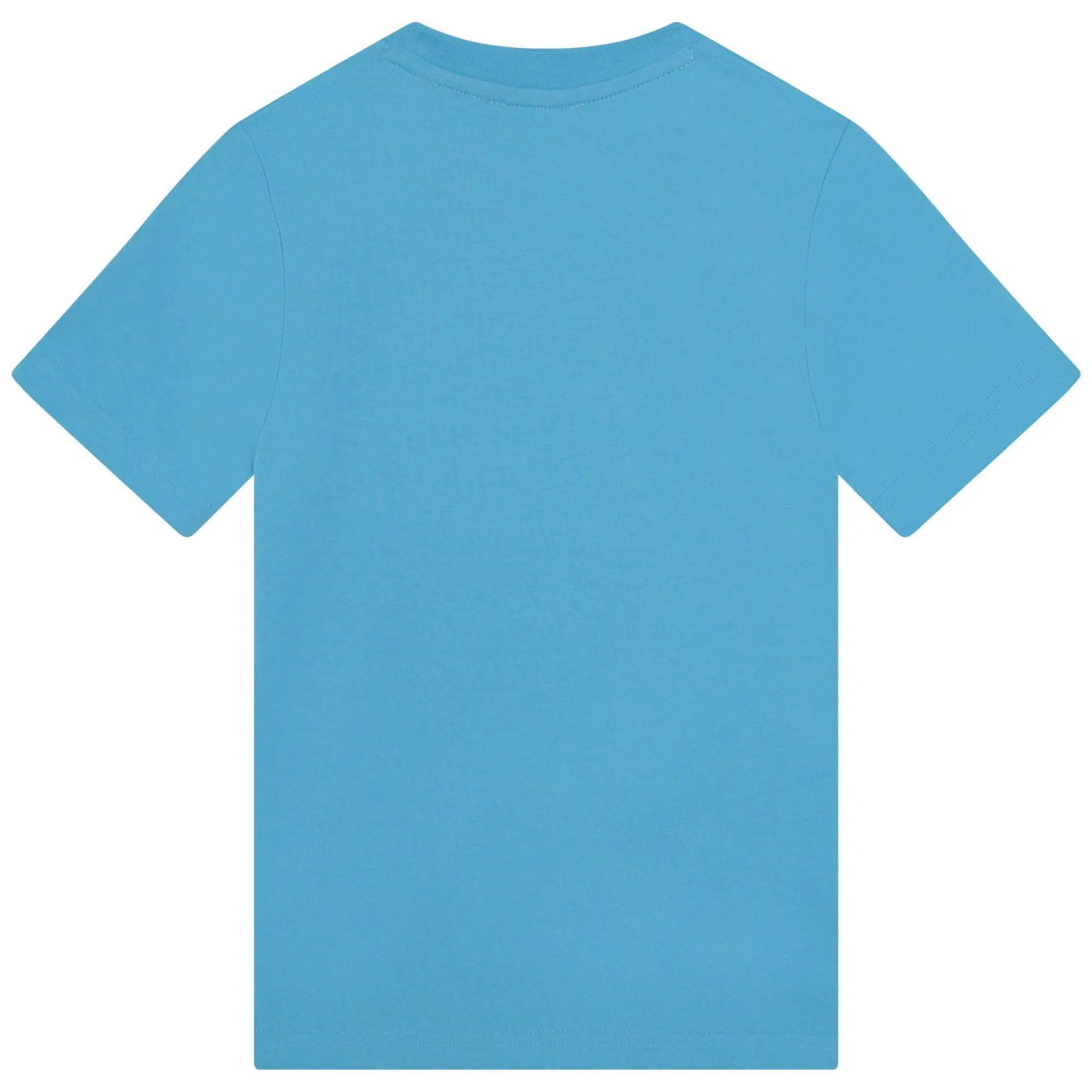 T-shirt en coton bleu pour garçons avec logo