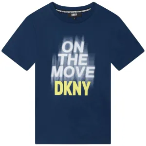 T-shirt en coton bleu pour garçons