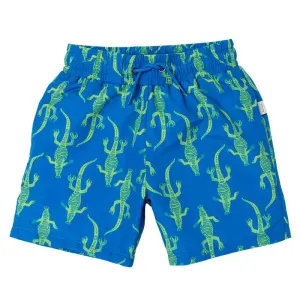 Short de bain bleu crocodile pour garçons