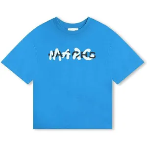 T-shirt à manches courtes avec logo graffiti bleu pour garçons