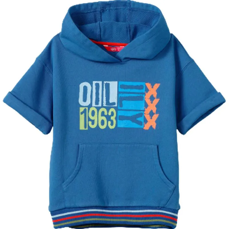 Pull à capuche bleu pour garçons