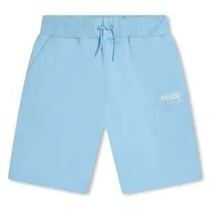 Short Bleu Kenzo Logo pour Garçons