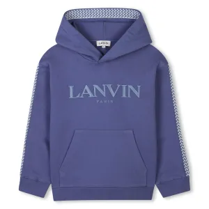 Sweat à capuche bleu pour garçons avec logo