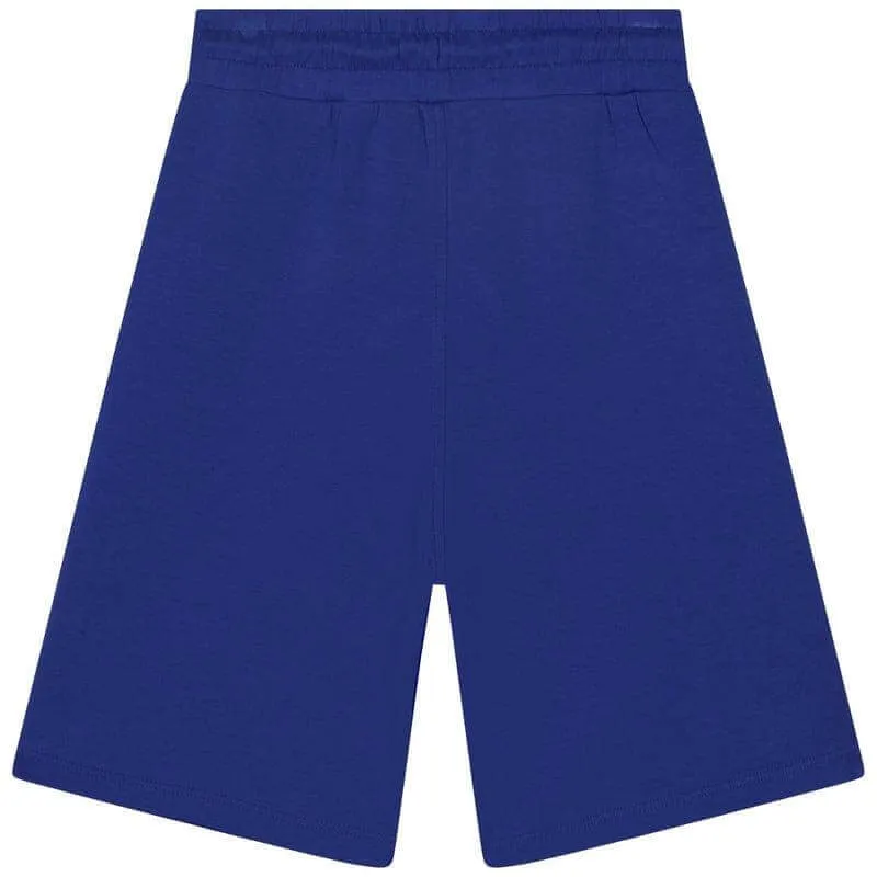 Short Bleu avec Logo Imprimé pour Garçons