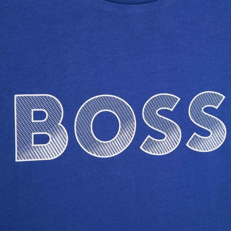 T-shirt à manches courtes avec logo bleu pour garçons