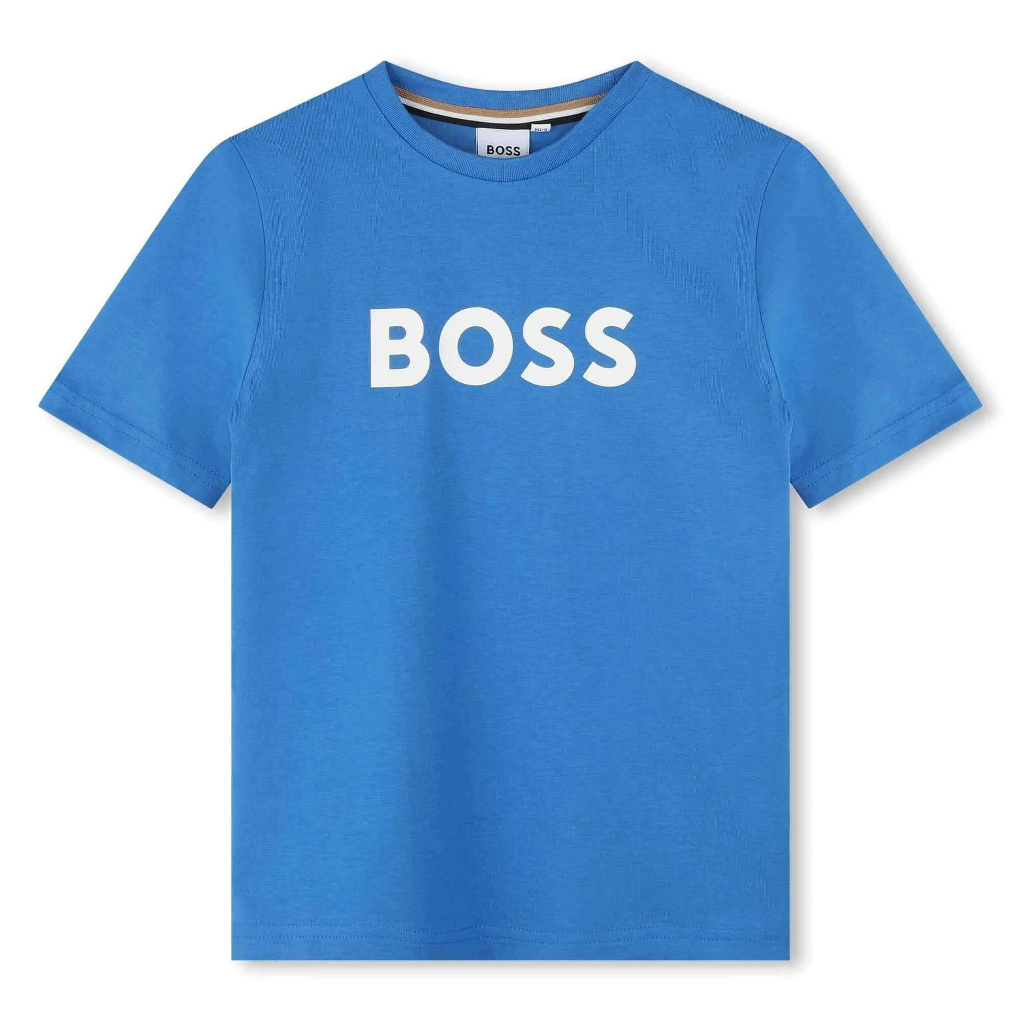 T-shirt à manches courtes avec logo bleu pour garçons