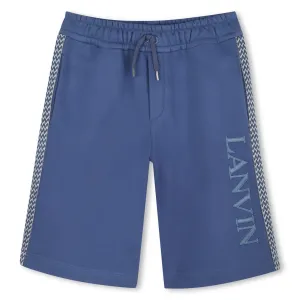 Short Bleu Logo Garçon