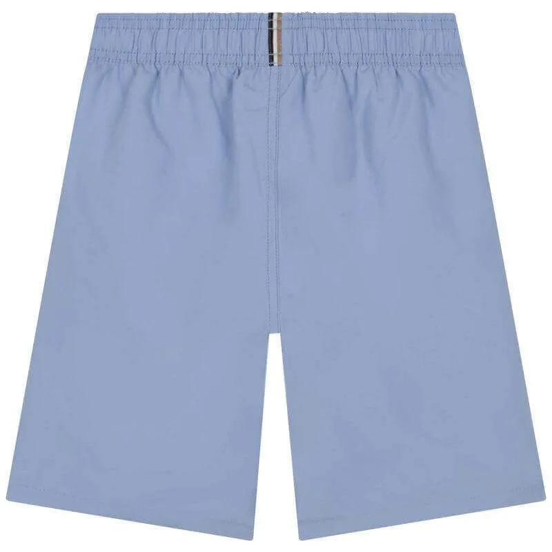 Short de bain bleu avec logo pour garçons