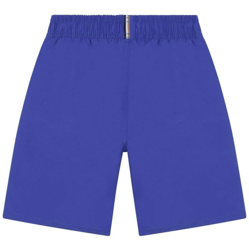 Short de bain bleu avec logo pour garçons