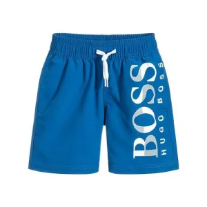 Short de bain pour garçons avec logo bleu