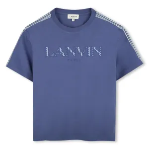 T-shirt pour garçons avec logo bleu